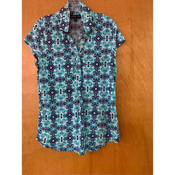 Turquoise Vintage Jones of New York Top #blouse #summer - Picture 1 of 6
